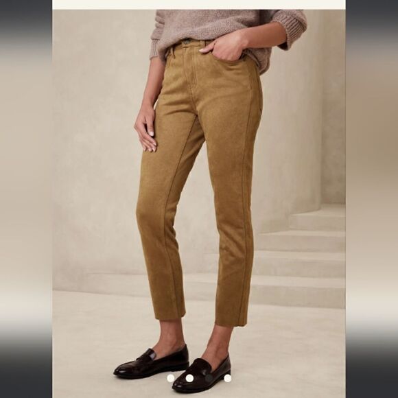 Banana Republic Vegan Suede High Rise Skinny Pants Sz 26/2 NWT - Picture 3 of 16